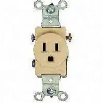 Walmart Cooper Wiring 817V-BOX 15 Amp 125 Volt 3 Wire Ivory Single Receptacle offer