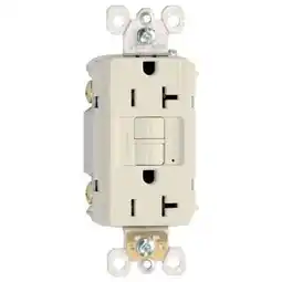 Walmart Legrand 2097LACCD12 Pass & Seymour GFCI Outlet, Heavy Duty, 20A, Light Almond - Quantity 1 offer