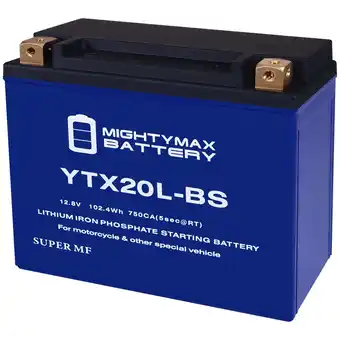 Walmart YTX20L-BS Lithium Replacement Battery compatible with Honda TRX680FA FourTrax Rincon 22 offer