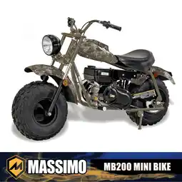 Walmart Massimo MB200 Minibike 6.5HP 196cc Gas Powered -Camo offer