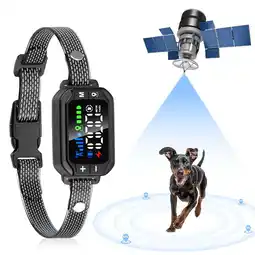 Walmart PcEoTllar GPS Wireless Dog Fence Collar, Electric Dog Fence with GPS, Beep/Vibration/Shock, Black offer