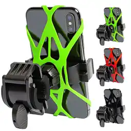 Walmart Biiend Universal Adjustable Silicone Phone Holder for Smartphones - Black, Green, Red (3 Pack) offer