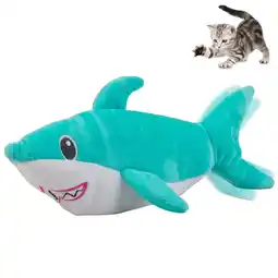 Walmart Pet Craft Supply Flipper Flopper Moving Cat Toy with Catnip & Silvervine, Blue offer