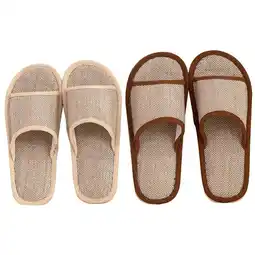 Walmart Qumonin 2 pairs of Women Men Slippers Couple Slippers Summer Spring Slippers Indoor Slippers offer