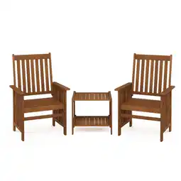 Walmart Furinno Tioman Hardwood Outdoor Mississippi 3-PC Conversation Set offer