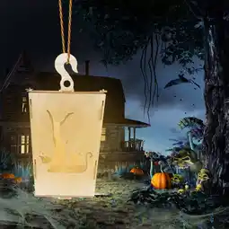 Walmart RXIRUCGD Halloween Light Decoe Hanging Lamp Decor, Halloween Wooden Lantern Decorative Props offer