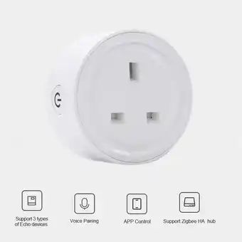 Walmart Weloille Zigbe-e Smart Socket UK Plug For Amazo Alexa/Smart Things Hub App Control offer