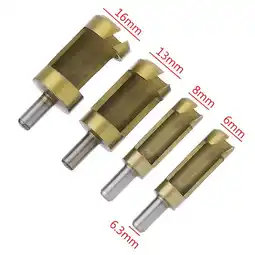 Walmart 4Pcs 1/4 Rod for Titanium Barrel Plug Drill Cutter Cork Spike Hole Saw Wood Too offer