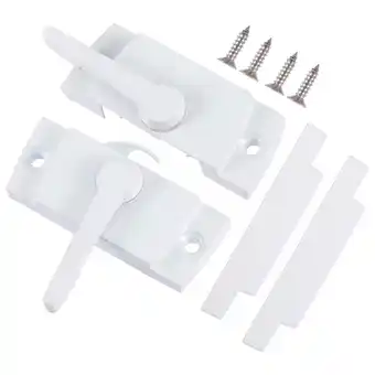 Walmart Door Chain Lock 2 Sets Alloy Latch and Window Crescent Hardware Push Pull White Zinc offer