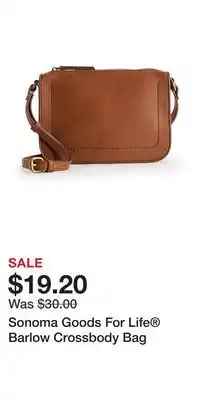 Kohl's Sonoma Goods For Life Barlow Crossbody Bag offer