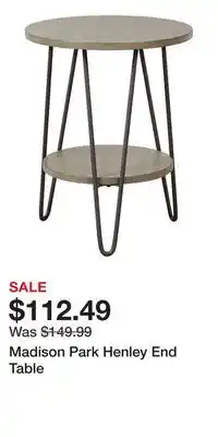 Kohl's Madison Park Henley End Table offer