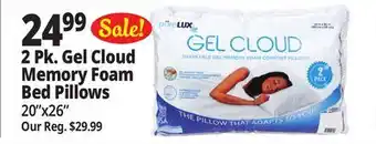 Ocean State Job Lot 2 Pk. Gel Cloud Memory Foam Bed Pillows offer