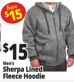 Ocean State Job Lot Men's Sherpa Lined Fleece Hoodie offer