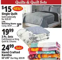 Ocean State Job Lot Single Quilt Sets offer