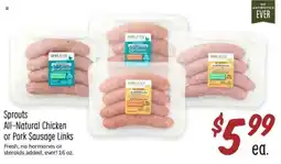 Sprouts Farmers Market Sprouts All-Natural Chicken or Pork Sausage Links offer