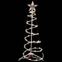 Walmart Northlight Lighted Spiral Cone Tree Outdoor Christmas Decoration - 3' - Clear Lights offer