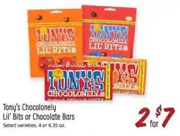 Sprouts Farmers Market Tony's Chocolonely Lil' Bits or Chocolate Bars offer