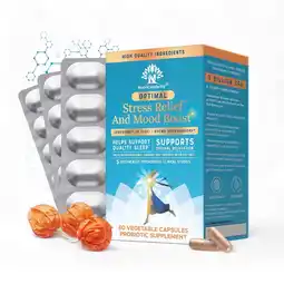 Walmart Nutricelebrity Optimal Stress Relief Supplement, Mood Support, Ashwagandha Organic, 60 Caps offer