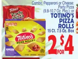 Bravo Supermarkets TOTINO'S PIZZA ROLLS 15 Ct. 7.5 Oz. Box offer