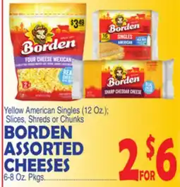 Bravo Supermarkets BORDEN ASSORTED CHEESES 6-8 Oz. Pkgs offer