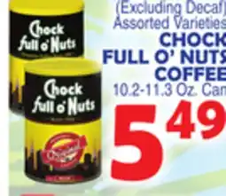 Bravo Supermarkets CHOCK FULL O'NUTS COFFEE offer