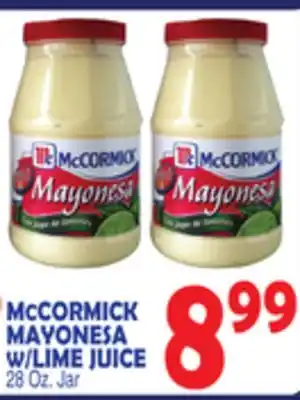 Bravo Supermarkets MCCORMICK MAYONESA W/LIME JUICE offer