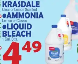 Bravo Supermarkets KRASDALE AMMONIA, LIQUID BLEACH offer