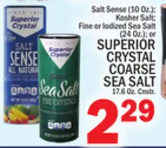 C Town SUPERIOR CRYSTAL COARSE SEA SALT 17.6 Oz. Cnstr offer