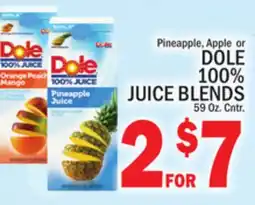 C Town DOLE 100% JUICE BLENDS offer