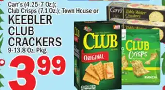 C Town KEEBLER CLUB CRACKERS, 9-13.8 Oz. Pkg offer