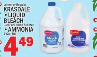 C Town KRASDALE LIQUID BLEACH, AMMONIA offer