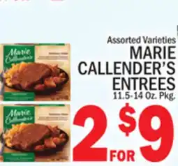 C Town MARIE CALLENDER'S ENTREES offer