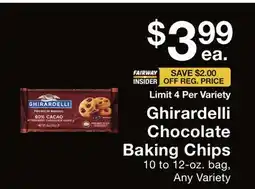 Fairway Store Market Ghirardelli Chocolate Baking Chips offer