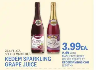 Kings Food Markets KEDEM SPARKLING GRAPE JUICE offer