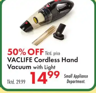 Boscov's VACLIFE Cordless Hand Vacuum with Light offer