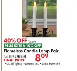 Boscov's Flameless Candle Lamp Pair offer