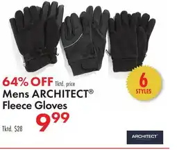 Boscov's Mens ARCHITECT Fleece Gloves offer