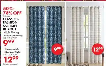 Boscov's CLASSIC & FASHION CURTAIN BUYOUT offer