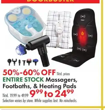 Boscov's Massagers, Footbaths, & Heating Pads offer