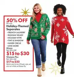 Boscov's Holiday-Themed Separates offer