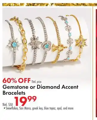 Boscov's Gemstone or Diamond Accent Bracelets offer