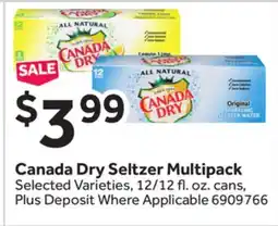 Stop&Shop Canada Dry Seltzer Multipack offer