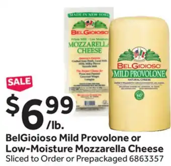 Stop&Shop BelGioioso Mild Provolone or Low-Moisture Mozzarella Cheese offer