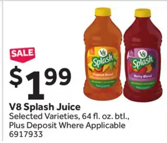 Stop&Shop V8 Splash Juice offer