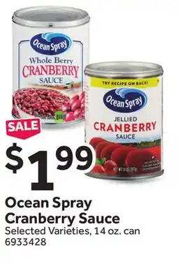 Stop&Shop Ocean Spray Cranberry Sauce offer