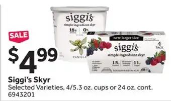 Stop&Shop Siggi's Skyr offer
