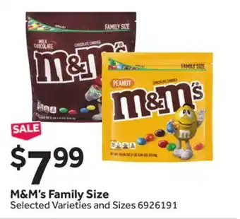 Stop&Shop M&M's Family Size offer