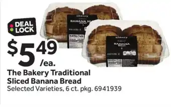 Stop&Shop The Bakery Traditional Sliced Banana Bread offer