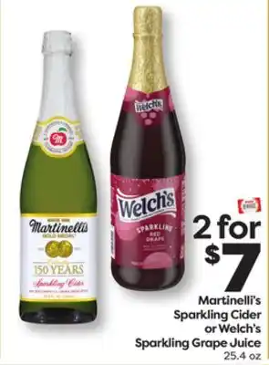 Weis Markets Martinelli's Sparkling Cider or Welch's Sparkling Grape Juice offer