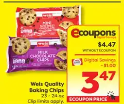 Weis Markets Weis Quality Baking Chips offer